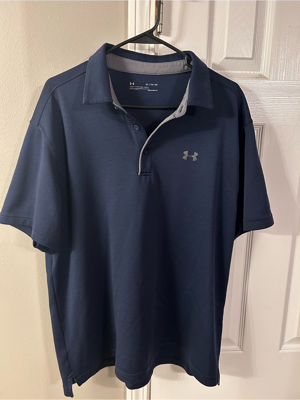 Under Armour Men’s Navy Polo with Grey Trim